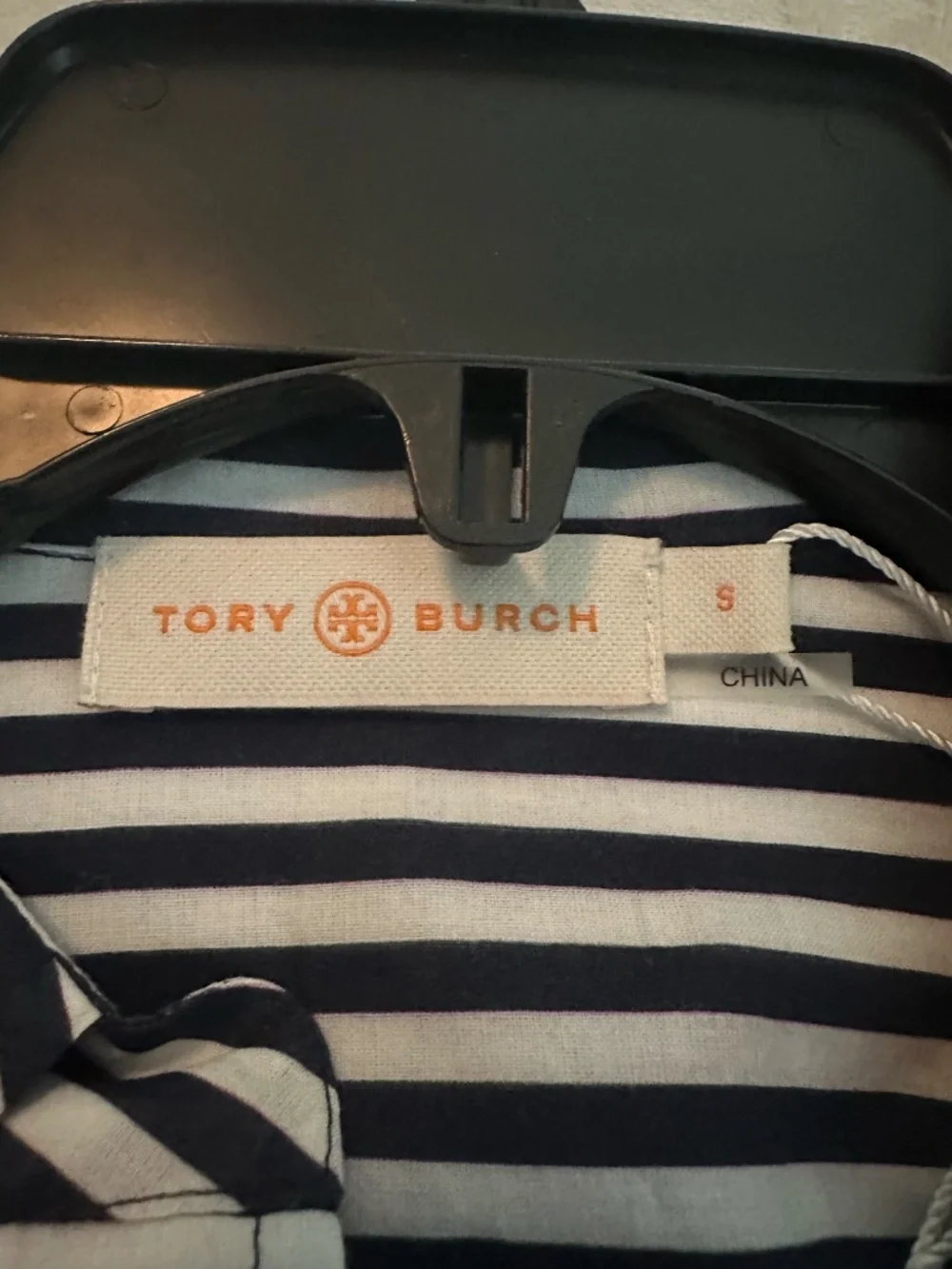 Tory Burch Brigitte Nautical Stripe Cotton Voile Cover Up Tunic NWT Small